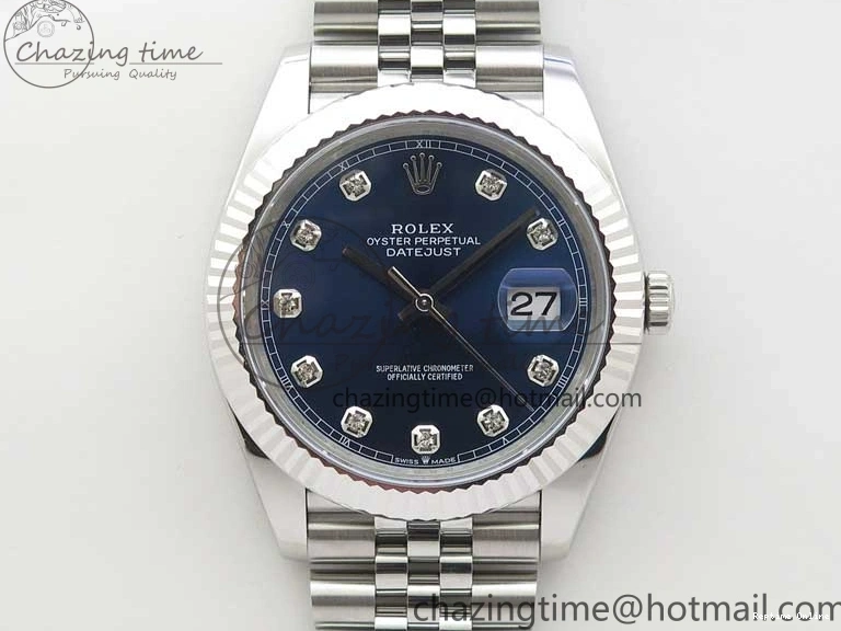 0406 Cozy New DateJust 41 126334 ARF 1:1 Best Edition 904L Steel Blue Diamonds Dial on Jubilee Bracelet A 2548